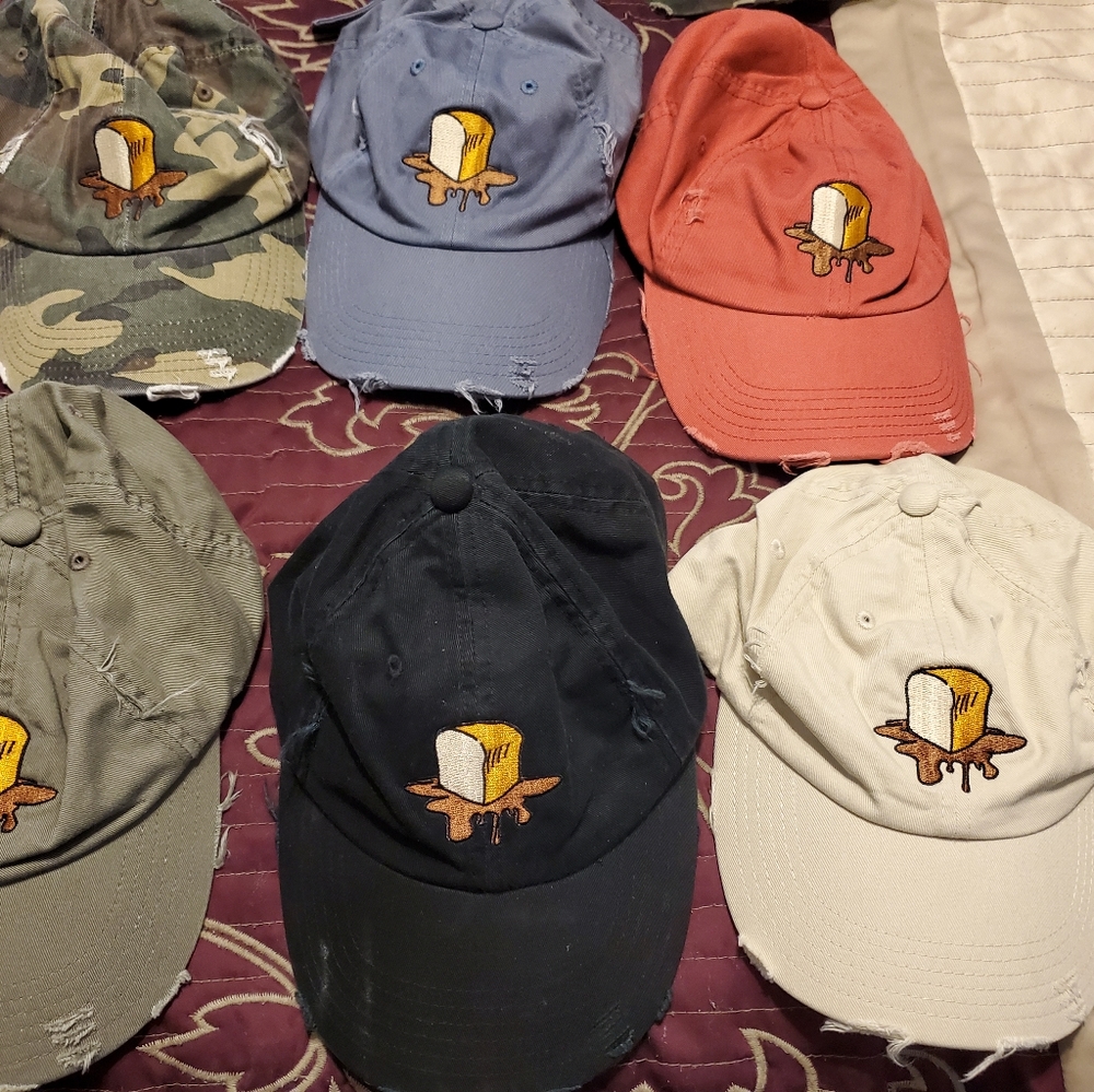 Destroyed Denim Dad  Adjustable Strapback Hat
